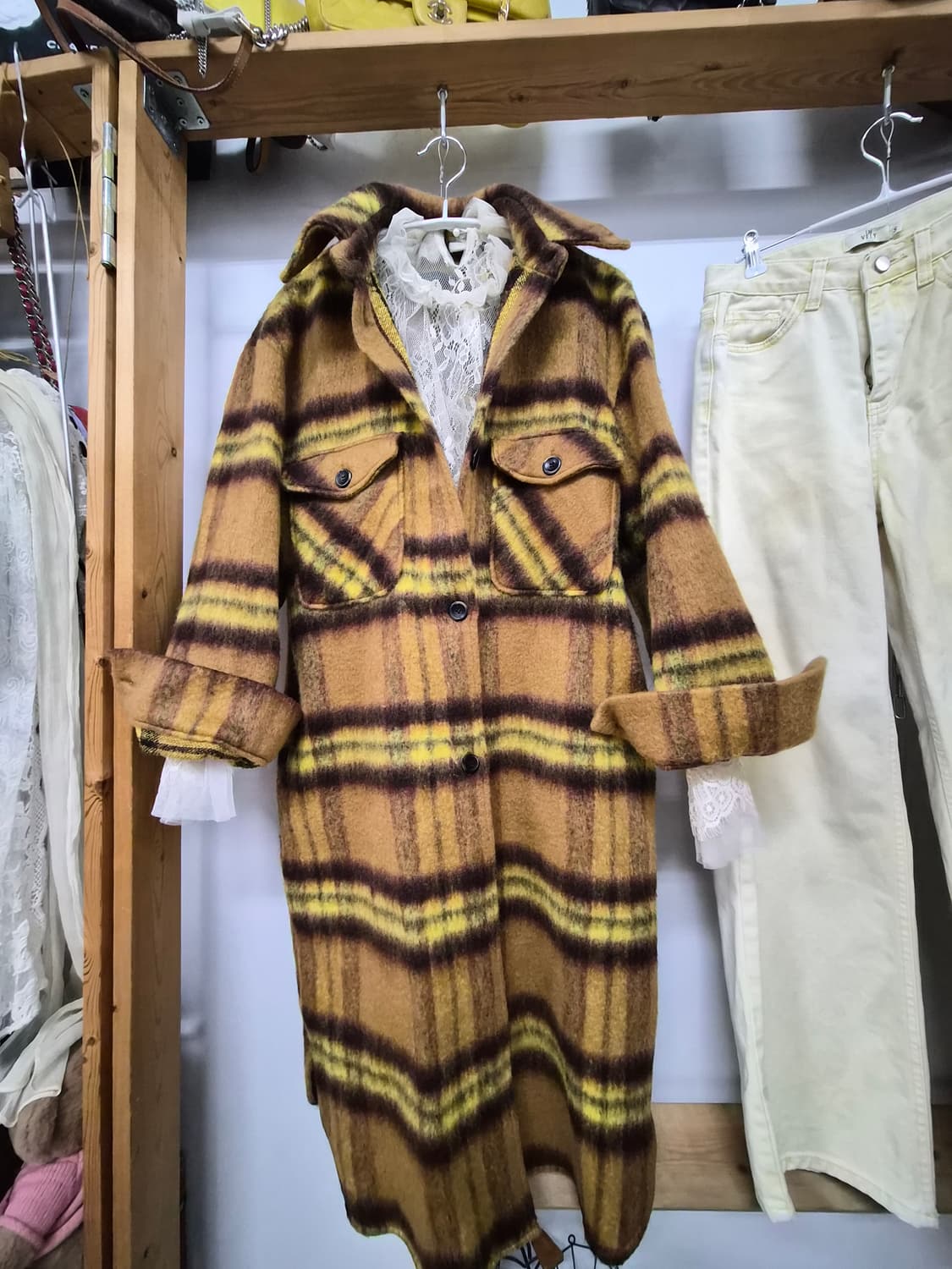 베네통 펠트울 셔츠 아우터 상품이미지2