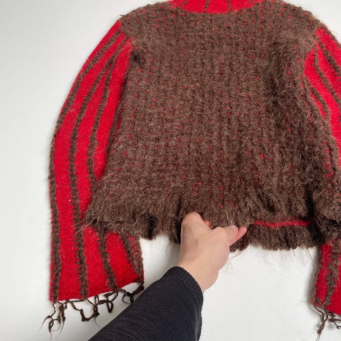 Antoine 브라운 스트라이프 모헤어 블렌드 니트 (france)    상품이미지6