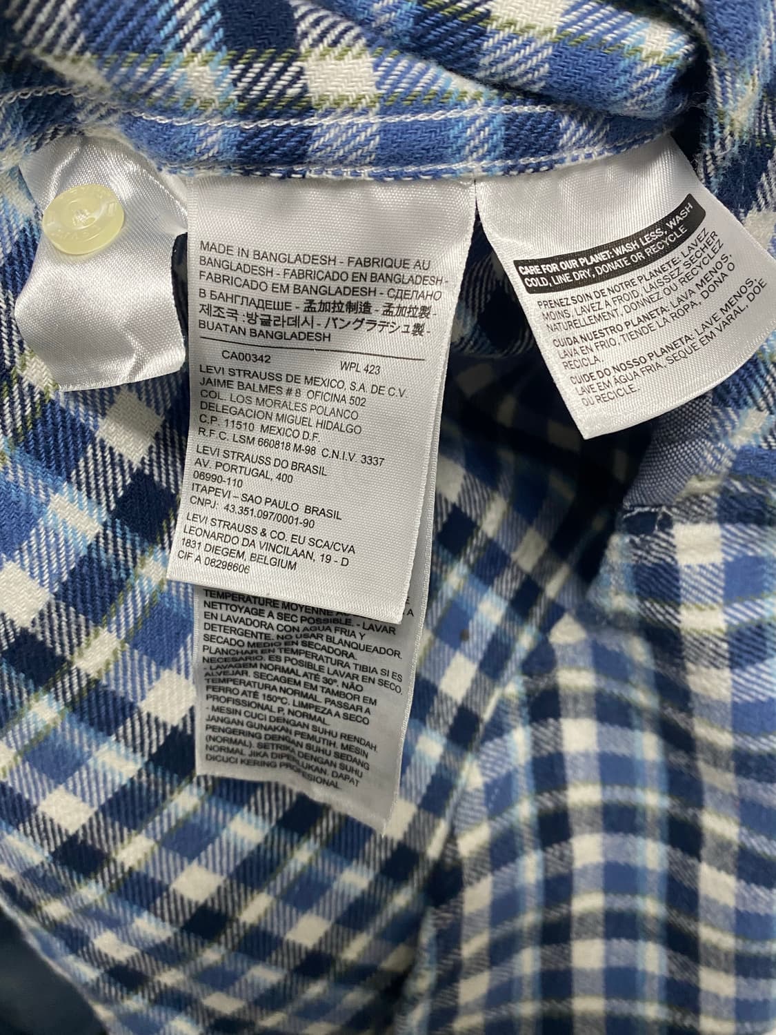 리바이스 화이트탭 웨스턴 플라넬 셔츠 S 상품이미지6