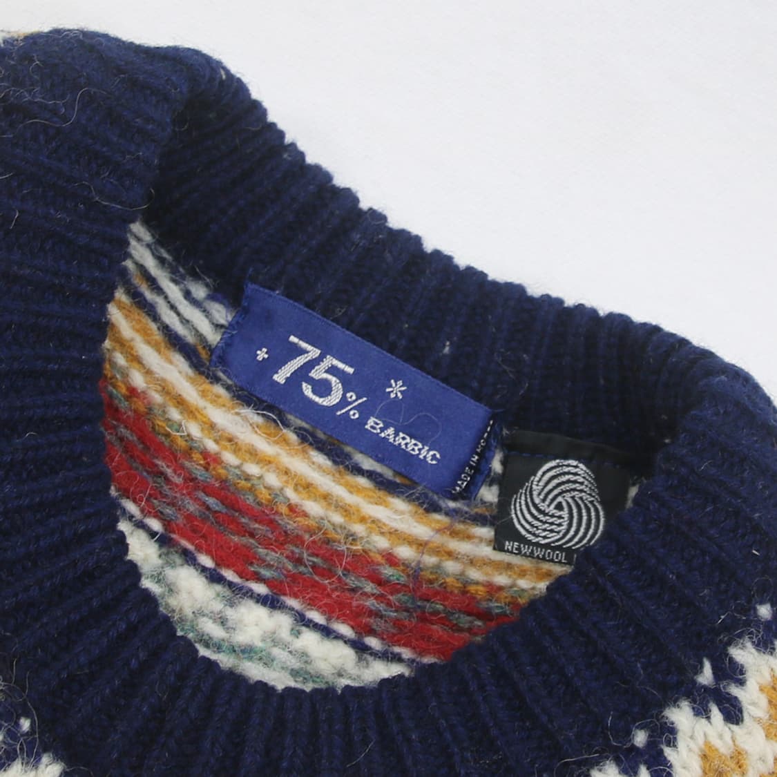 75% BARBIC 울 노르딕 패턴 니트 (여성용 M) 상품이미지5