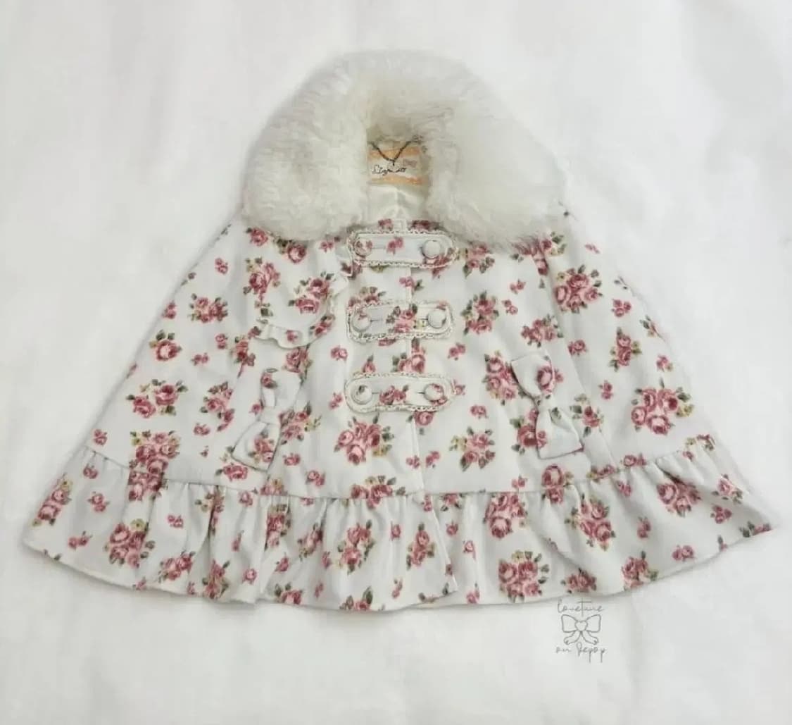 고전 리즈리사 리즈메로 플라워 판초 케이프 로걀 빈티지 모리 갸루 핀터 상품이미지1