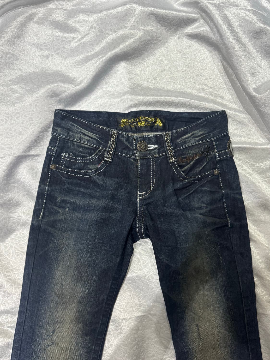 “red pepper” cross designed denim jeans 상품이미지2