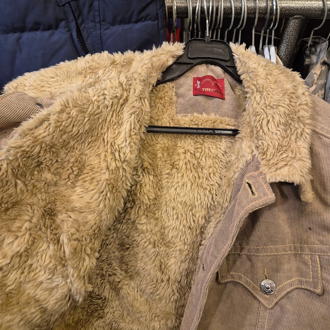 실사이즈 M~L(착샷잇음) 리바이스 TYPE-1 베이지 코듀로이자켓 상품이미지7