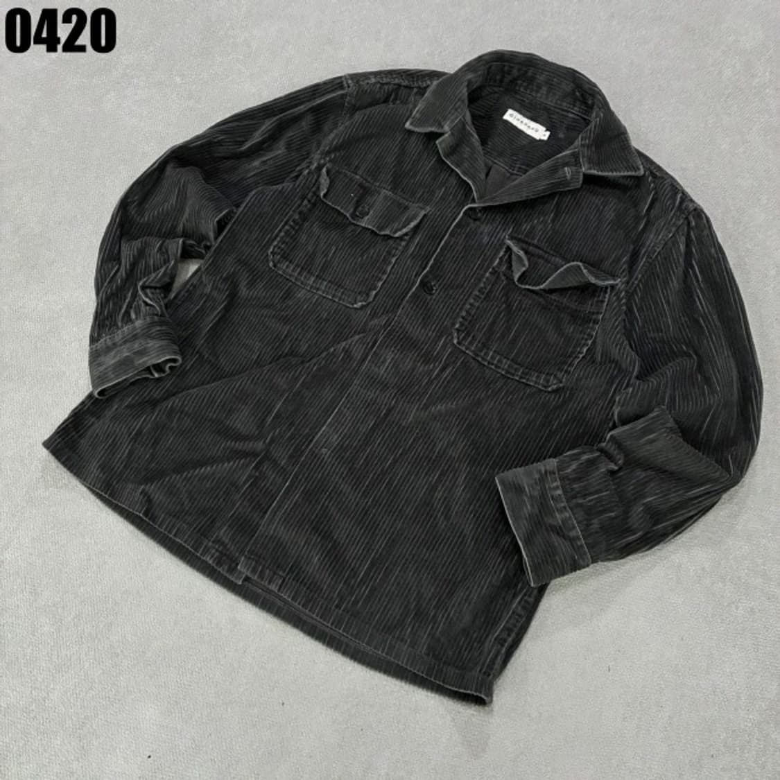 지오다노 코듀로이 남방 블랙 XL 상품이미지1