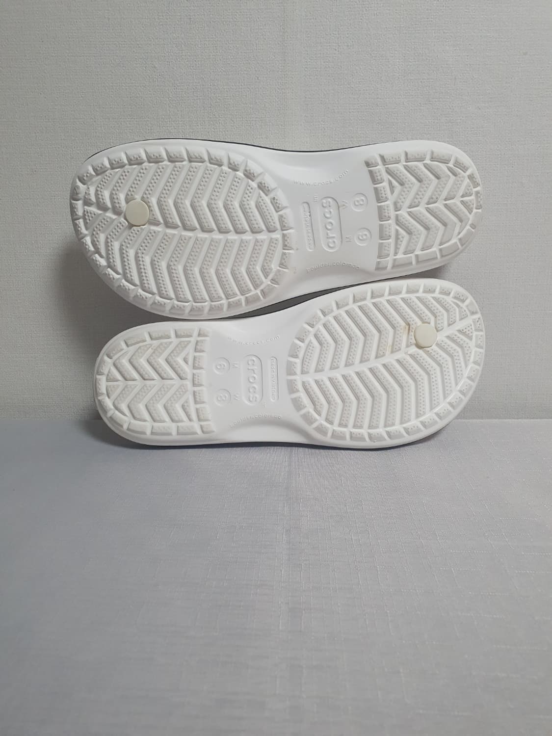 택포가 250mm 크록스 쪼리 화이트 플립플랍 슬리퍼 상품이미지8