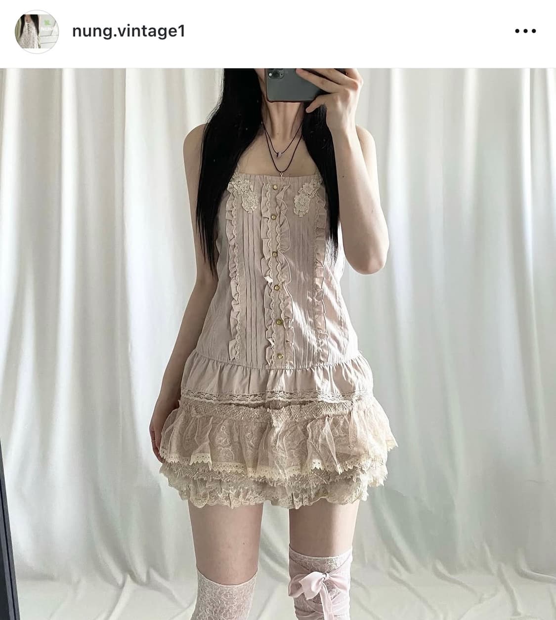 입질연) 눙빈티지 페어리 코디 그런지페어리 모리걸 라떼갸루 히메갸루 상품이미지1