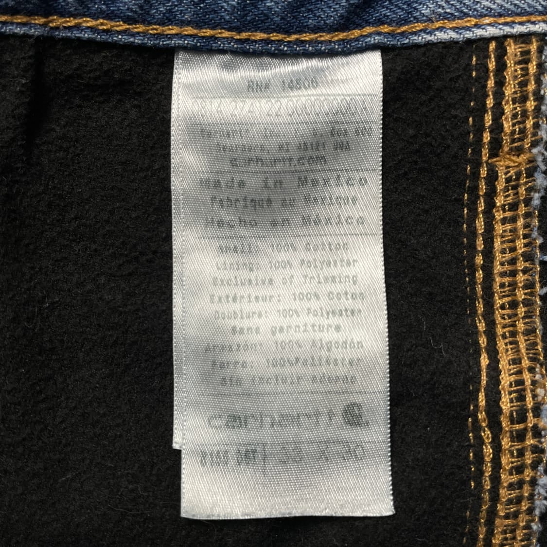 CARHARTT 칼하트 B155 기모 데님 워크 팬츠 A00829 상품이미지10