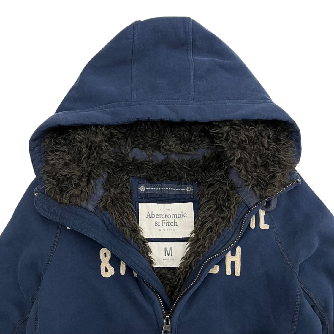 아베크롬비 네이비 울프죠 후드집업 M 상품이미지6