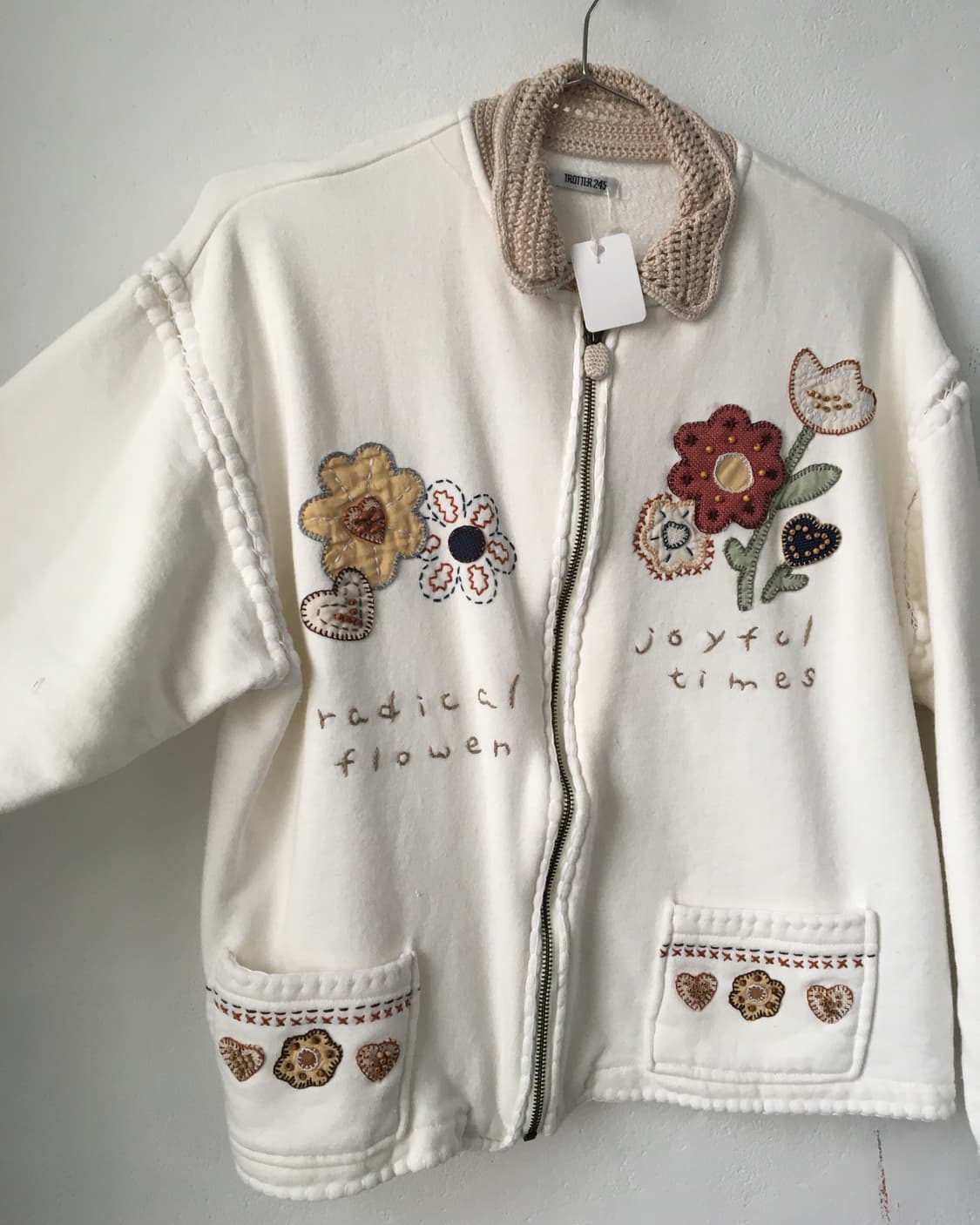 Patch point cotton zip up 상품이미지3