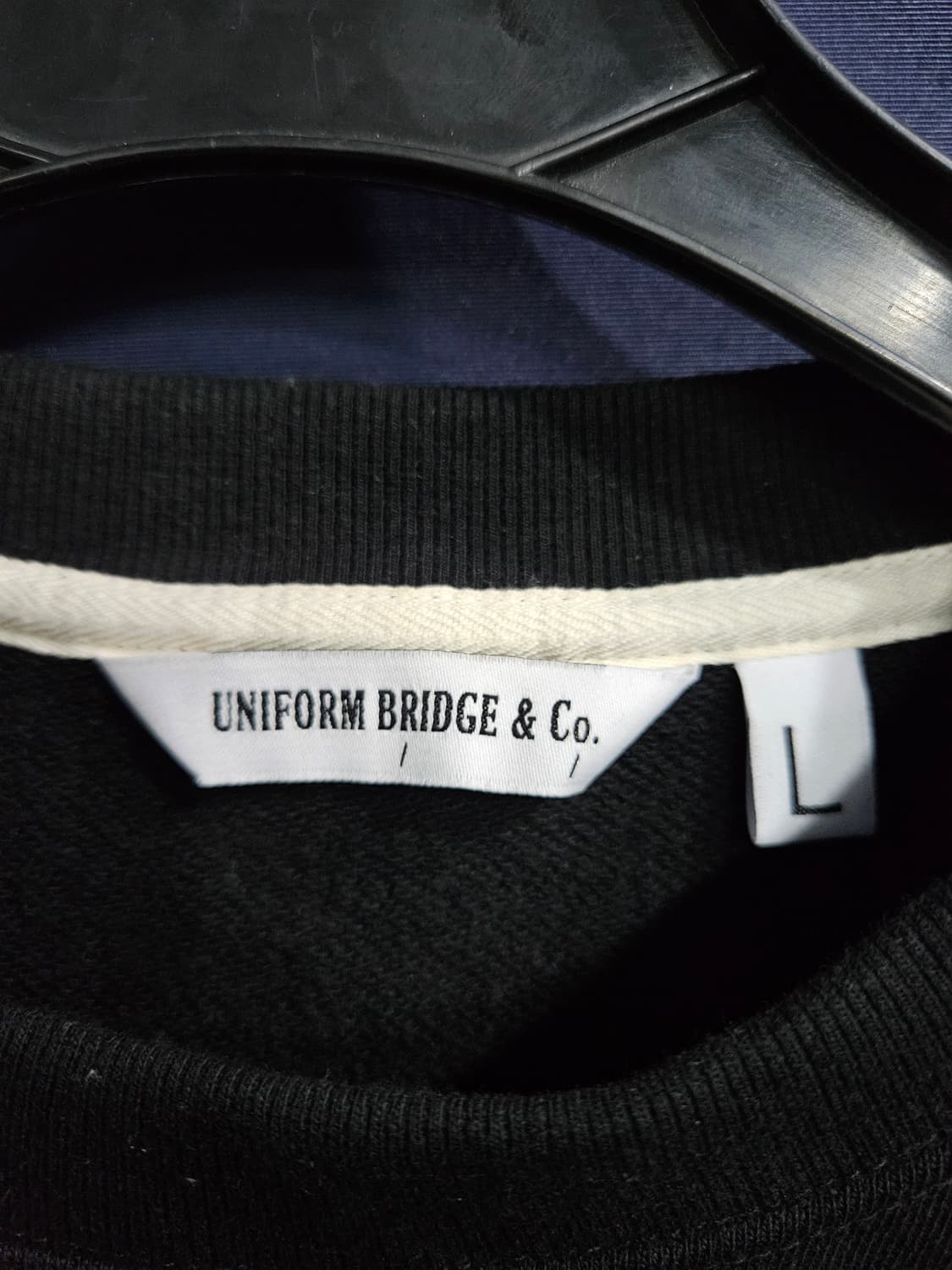 유니폼 브릿지 1960 블랙 남성 세미오버핏 100 맨투맨  상품이미지3