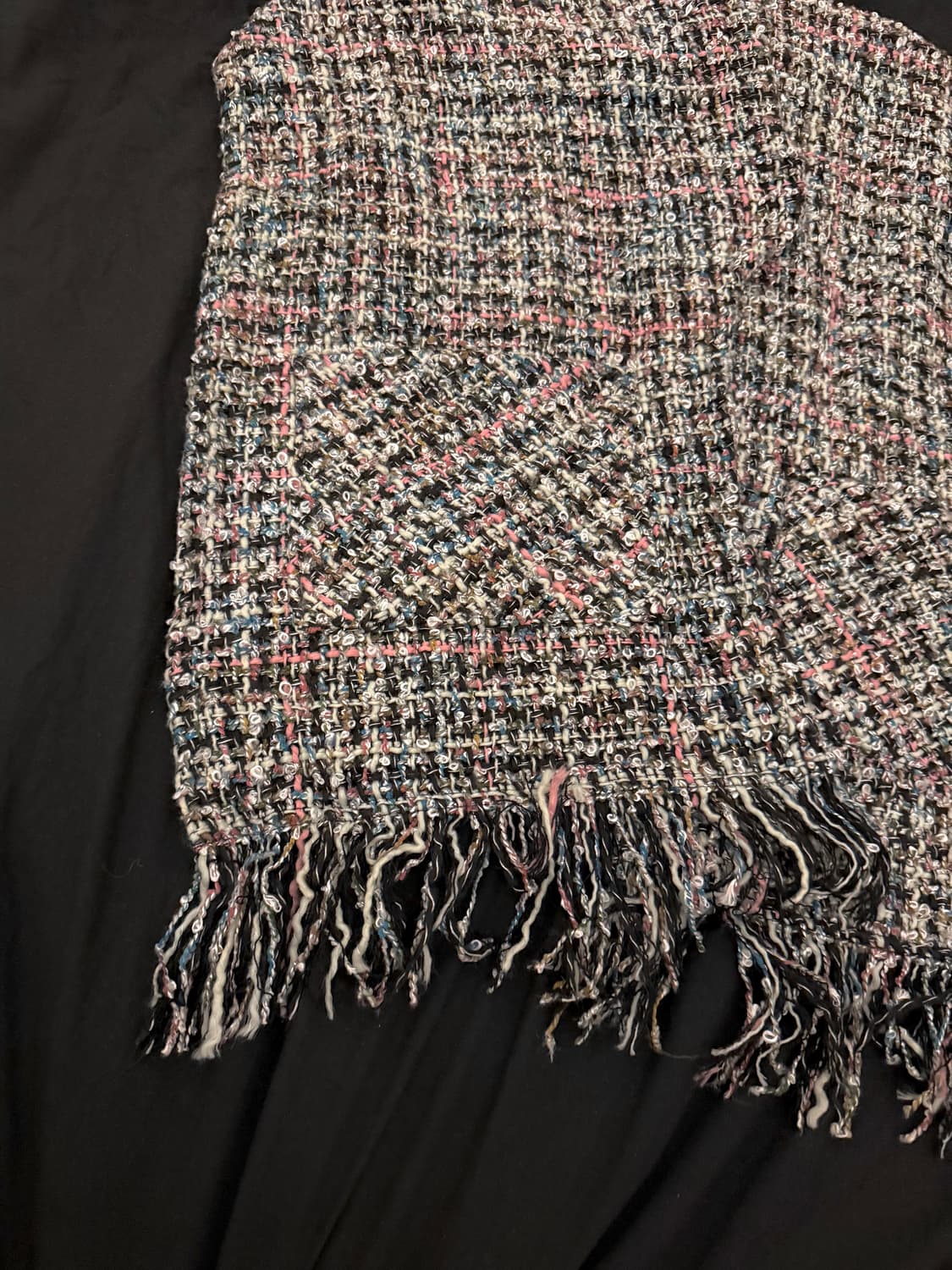 빈티지 트위드 울 블렌드 워머 머플러 상품이미지3