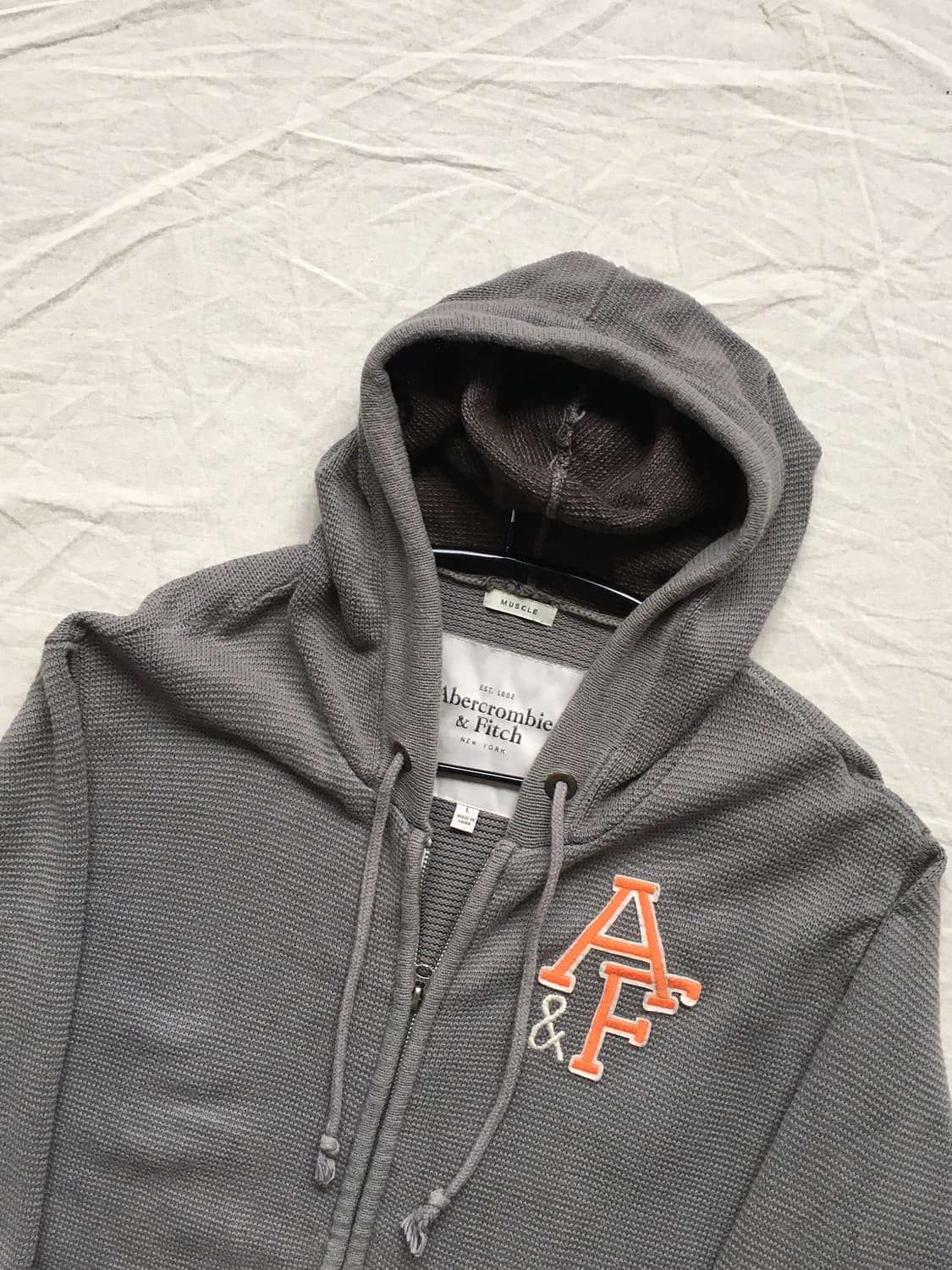 아베크롬비 로고 니트 후드집업 상품이미지4