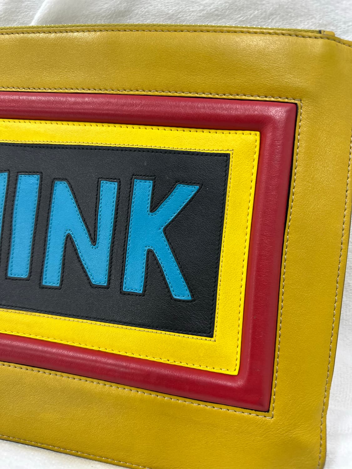 (OS)펜디 THINK 로고 레더 클러치백 상품이미지3