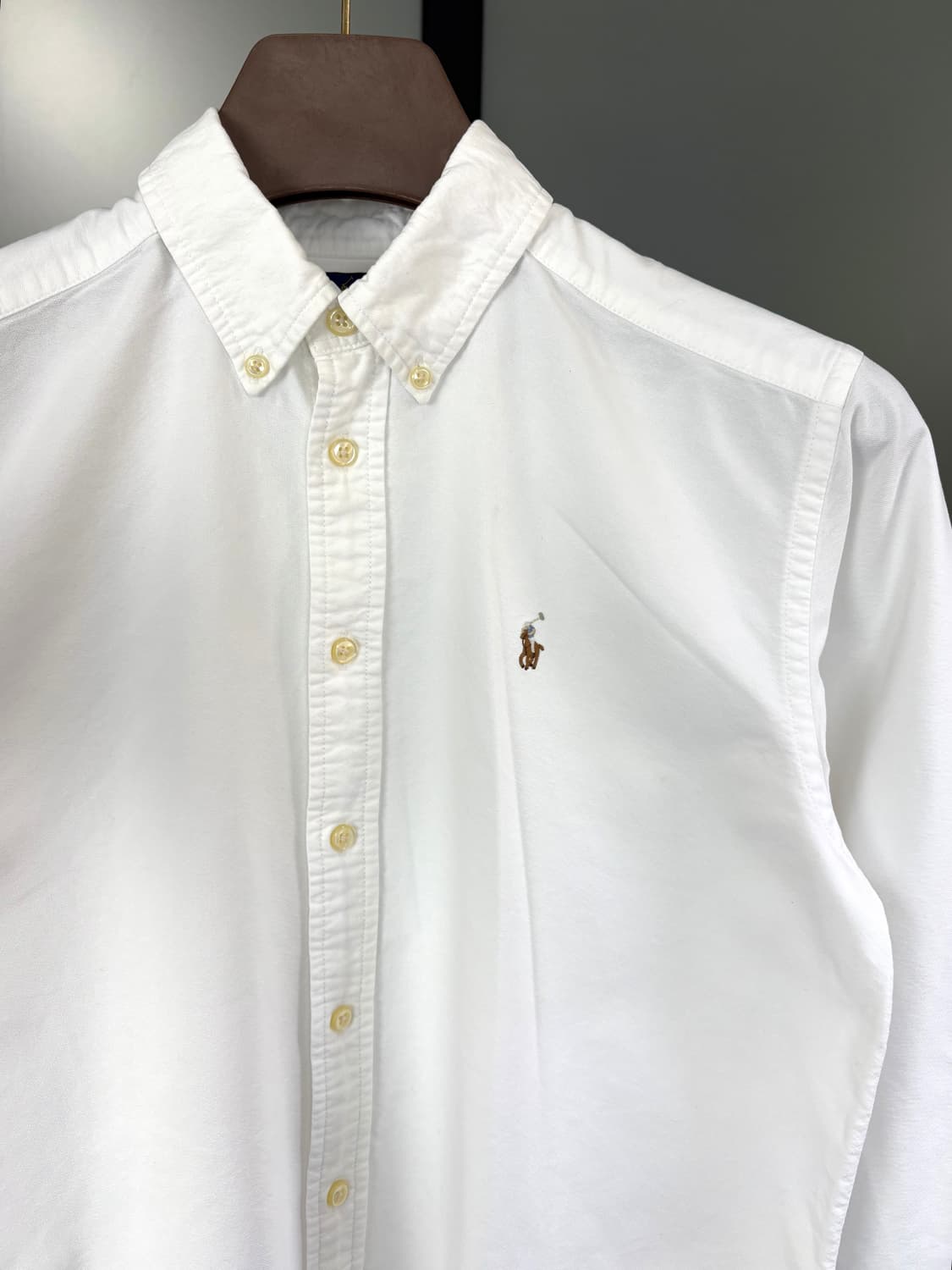 [L]POLO 화이트 여성 옥스포드 긴팔셔츠  상품이미지4