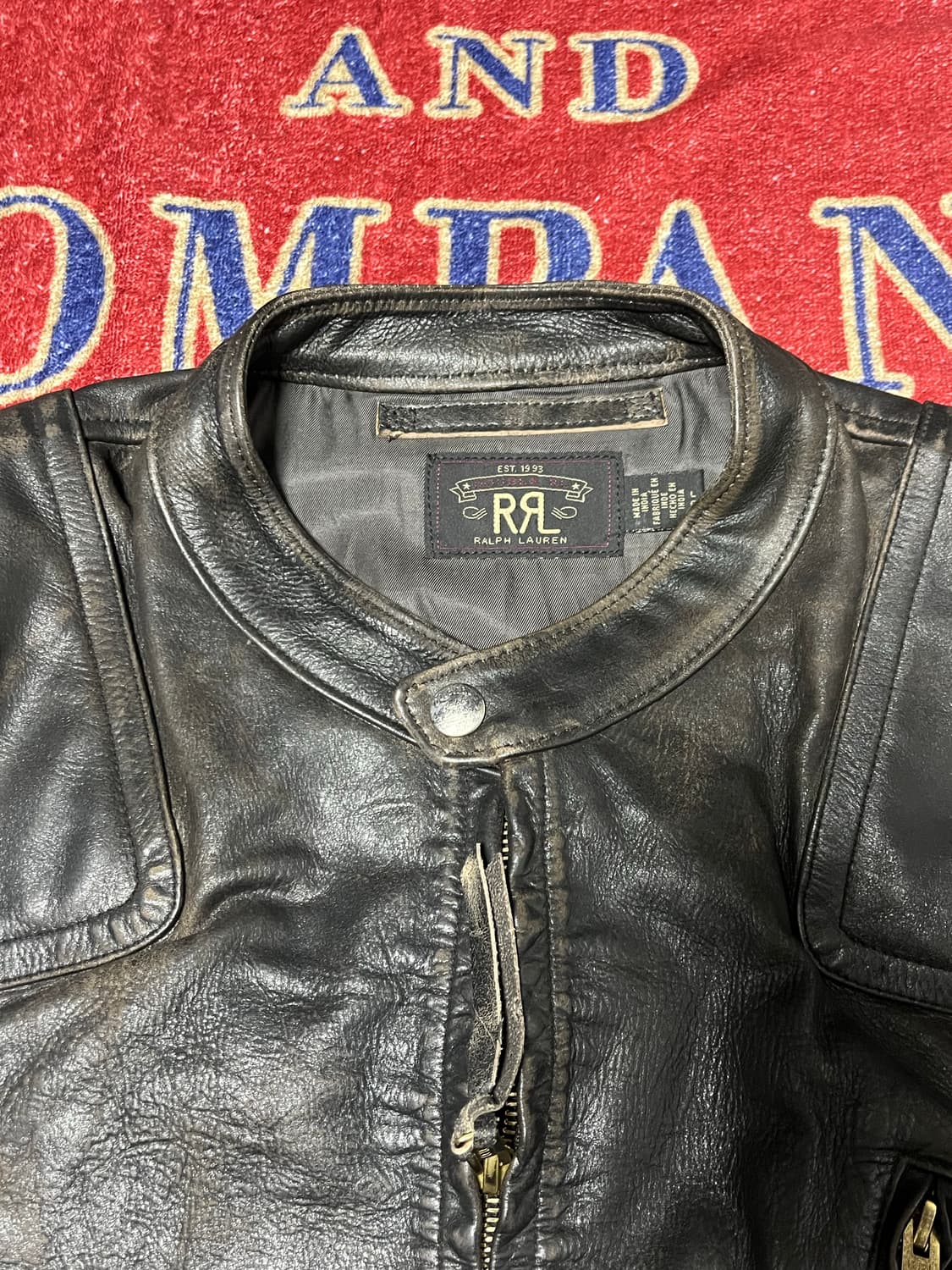 RRL 레더 모토 자켓  상품이미지1