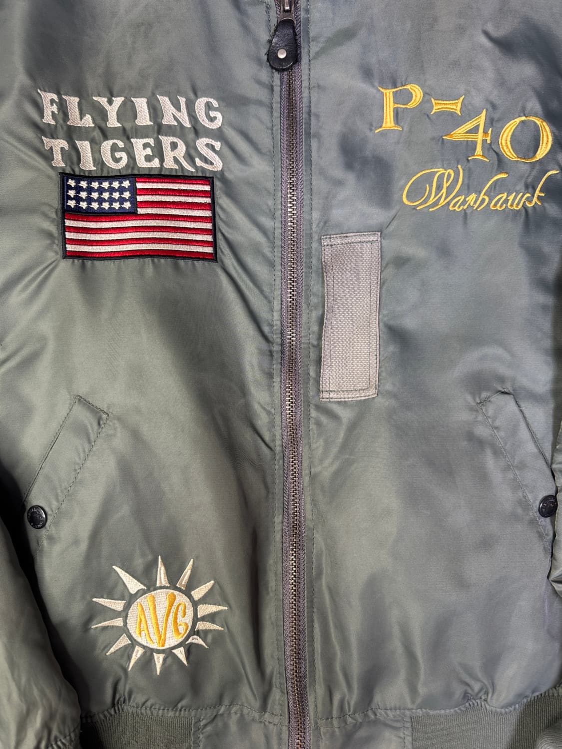 빈티지 아스페시 아비렉스 플라잉 타이거 마원 올리브 L 상품이미지2