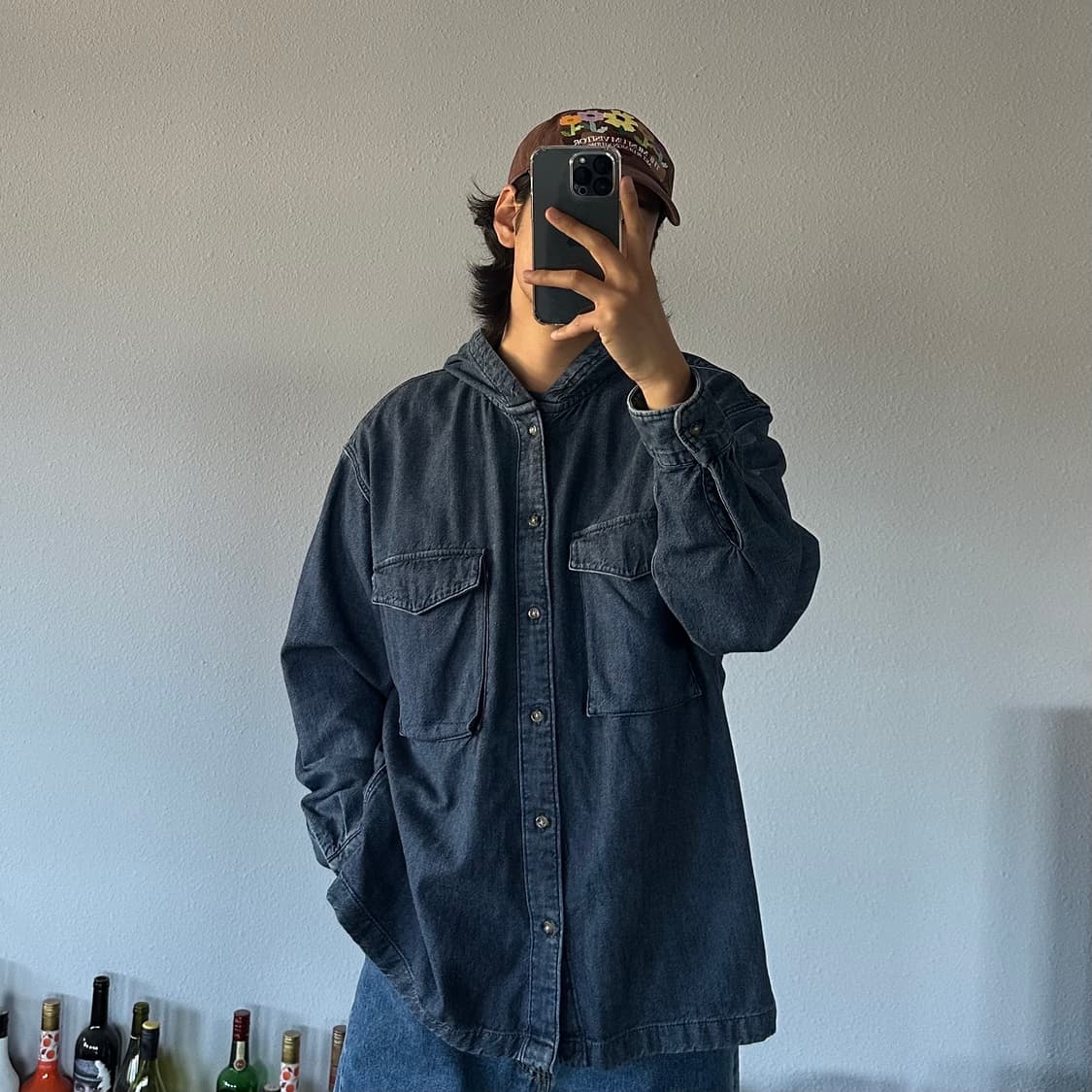 [L-XL]리바이스 Levi's 오버사이즈 데님 후드 셔츠 상품이미지1