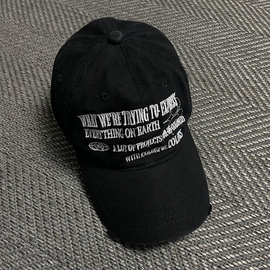 BLACK PURPLE 레터링 로고 디스트로이드 볼캡y 5252 상품이미지1