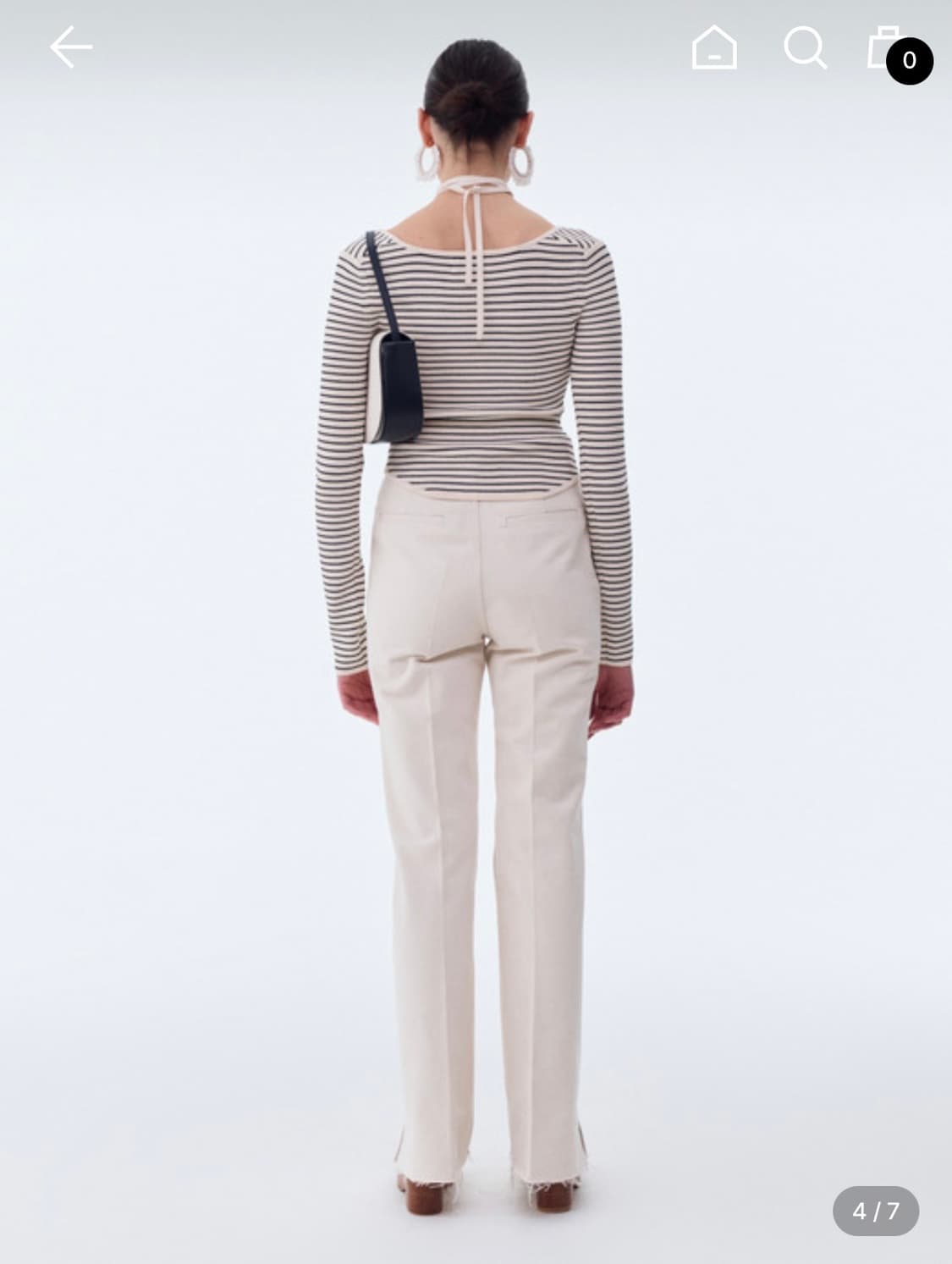 렉토 시그니처 모나코 스트라이프 니트 아이보리 M 상품이미지4