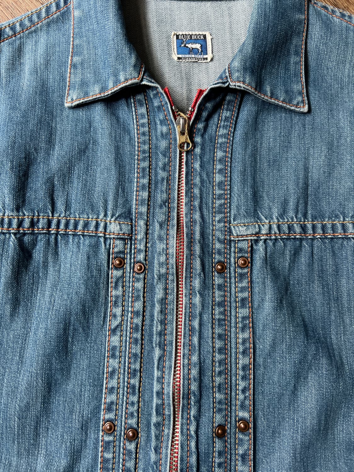 [M]Blue Buck 유니온메이드 플리츠 데님 트러커 자켓 상품이미지3