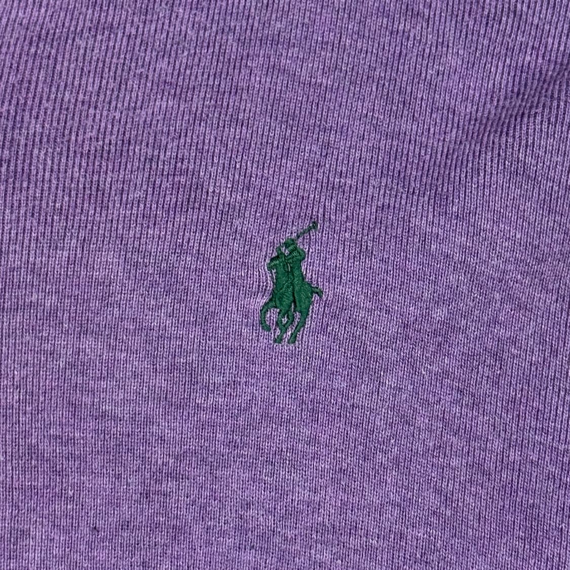 XL) 폴로 랄프로렌 피마코튼 브이넥 니트 퍼플/보라색 상품이미지4
