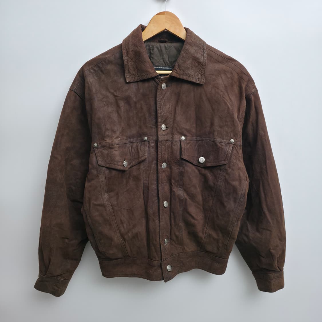 [S] 베르사체 브라운 스웨이드 가죽 자켓 상품이미지4