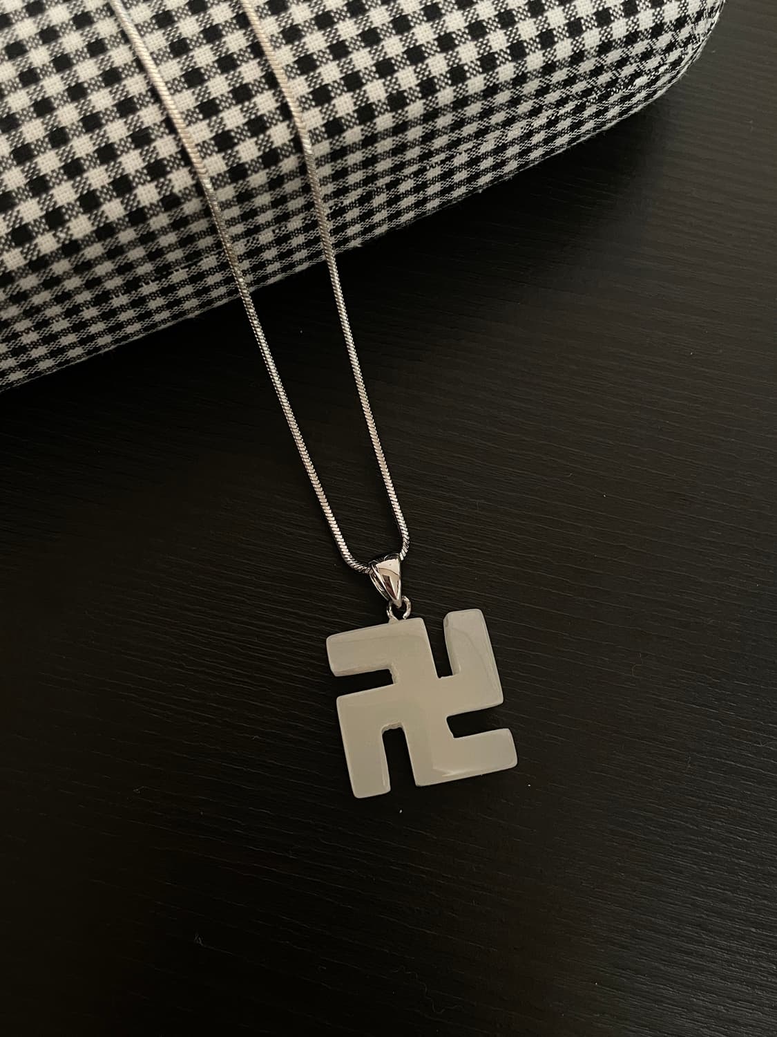 빈티지 오리엔탈 히피 원석 만자 목걸이 상품이미지1