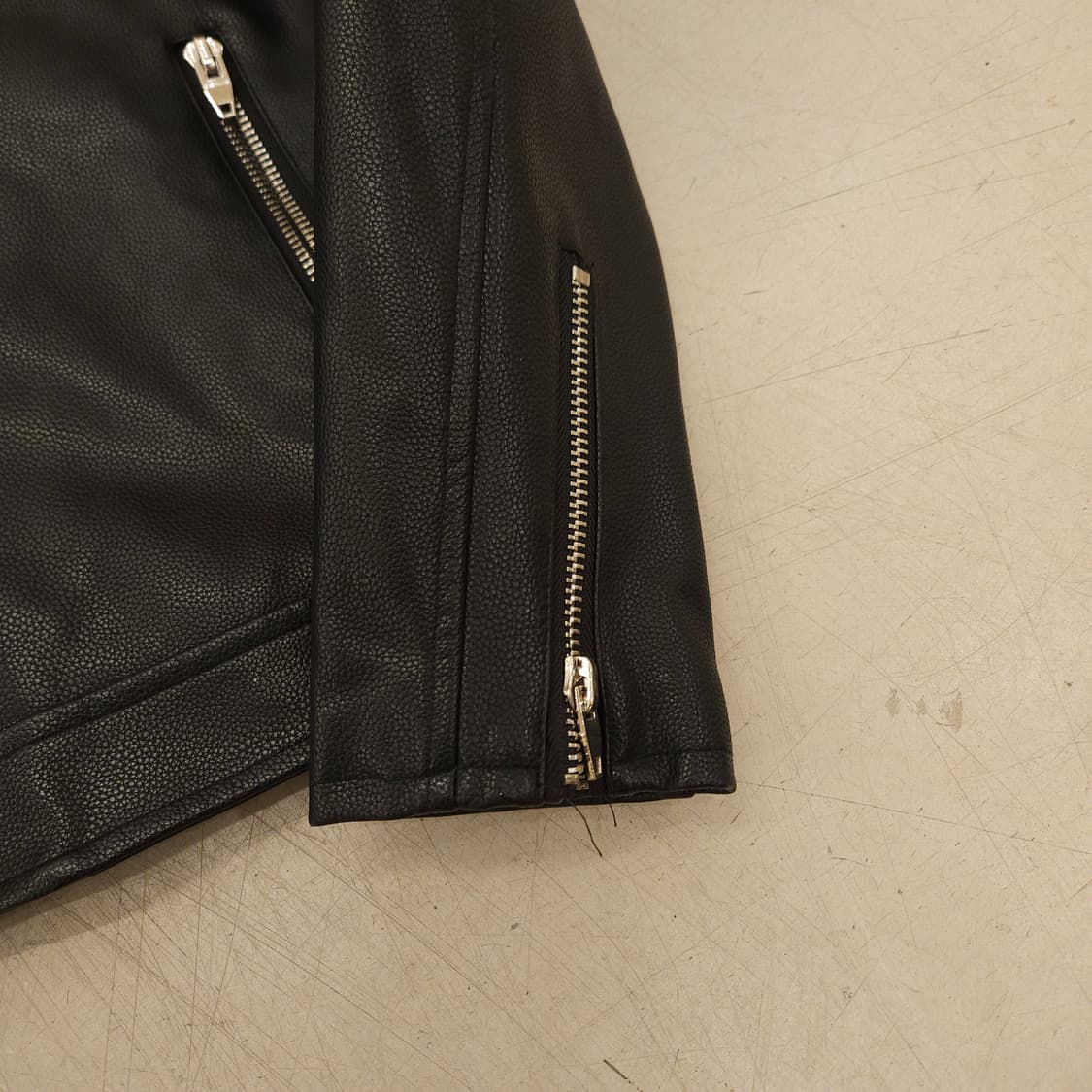 빈티지 블랙 레더 라이더 자켓 상품이미지2