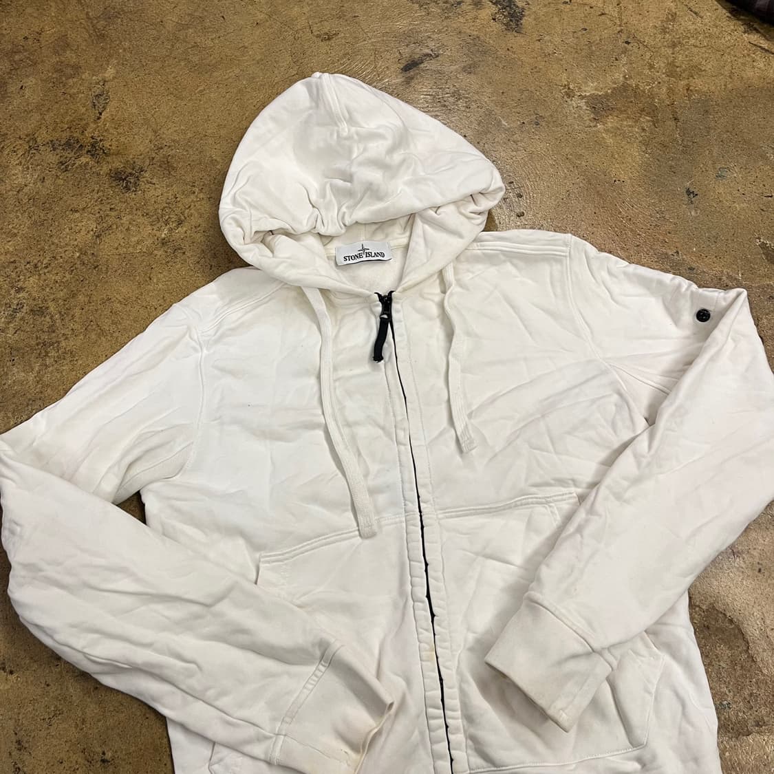 [정품/M] 스톤아일랜드 화이트 후드집업 b18 상품이미지1