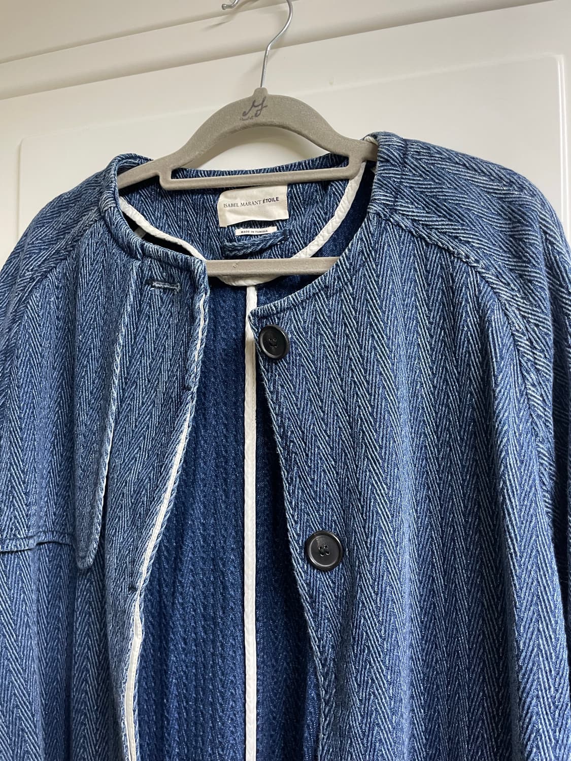 이자벨마랑 에뚜왈 데님 헤링본 롱자켓 상품이미지9