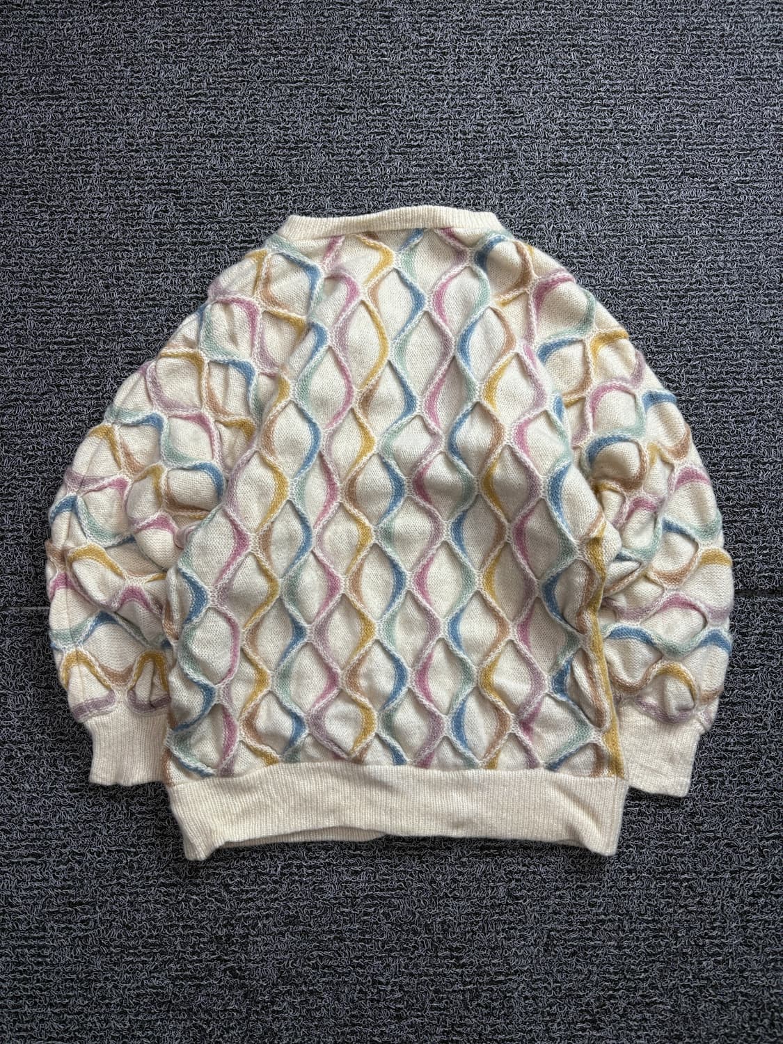 JUMPERS 아카이브 퓨어 울 케이블 니트 가디건 1975 상품이미지5