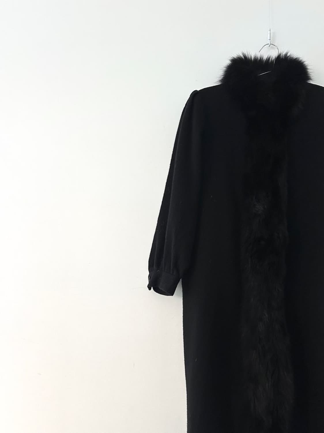 Queen tailor fur long coat / black 상품이미지2