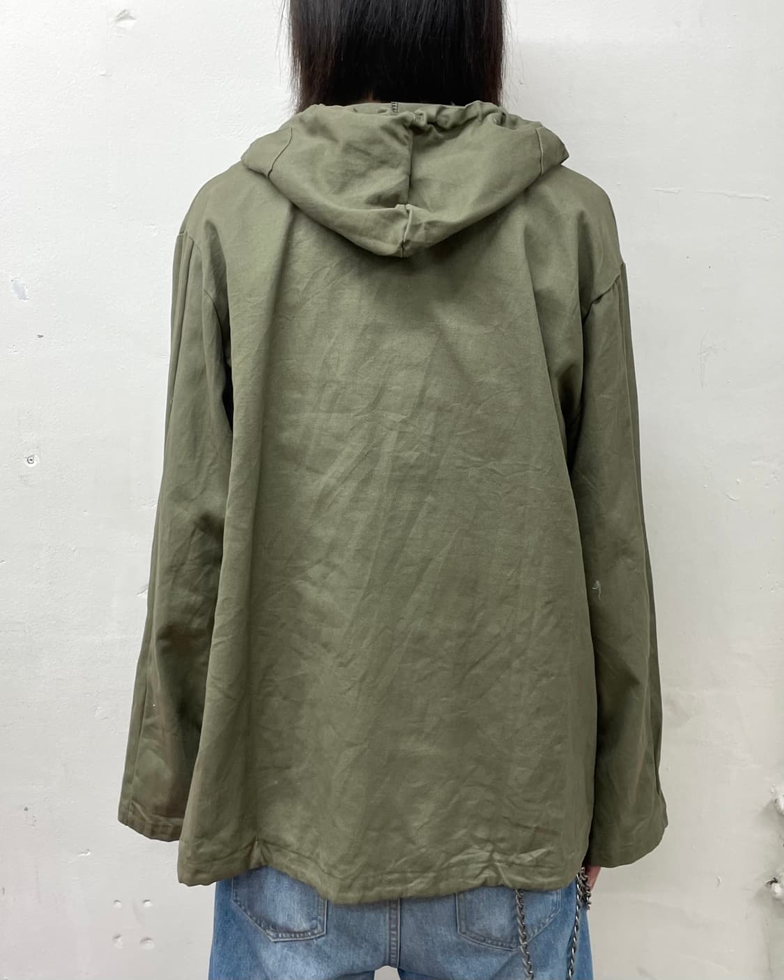 Military crochet parachute khaki jacket  상품이미지2