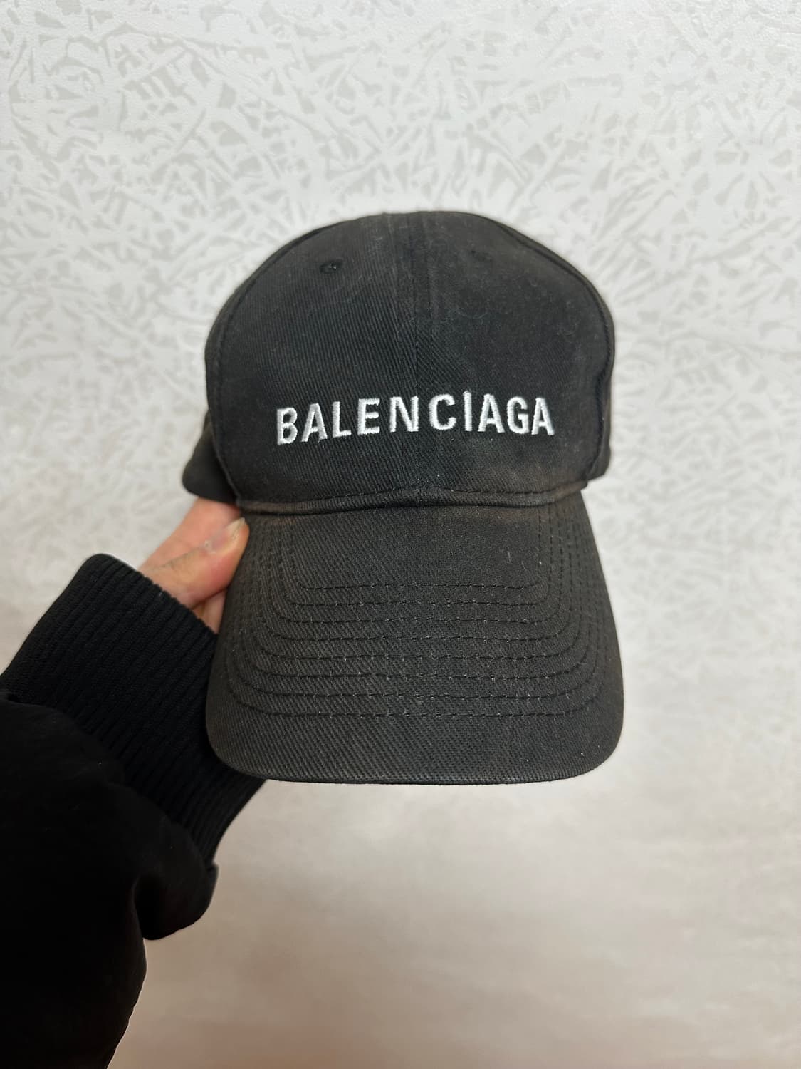 발렌시아가 로고 블랙 볼캡 상품이미지2