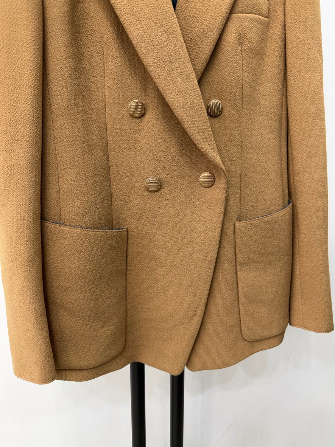 정품) TIME 타임 한섬 여성 더블 브레스트 캐멜 자켓 55-66 상품이미지4