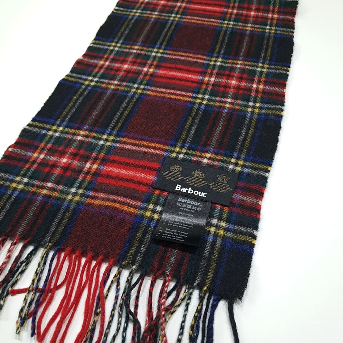 MX493 바버 울캐시미어 타탄 레드 머플러 목도리 상품이미지3