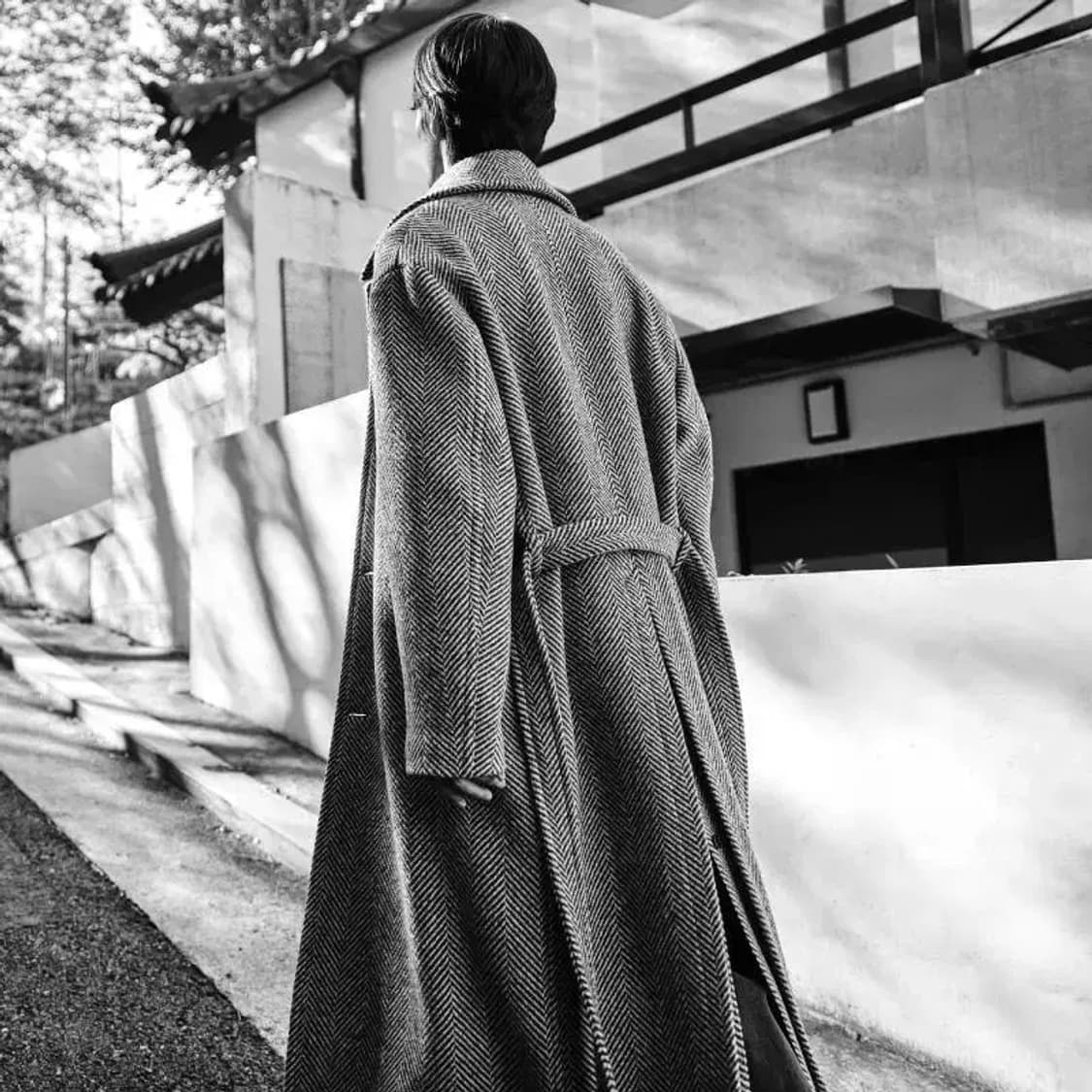 타임옴므/ 20주년 헤링본 발마칸 로브 코트/ 105 상품이미지8