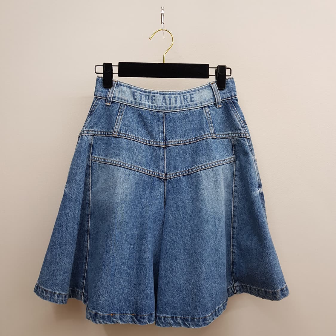 한섬 시스템 2023 플레어 데님 하프 팬츠 61-90사이즈 상품이미지4