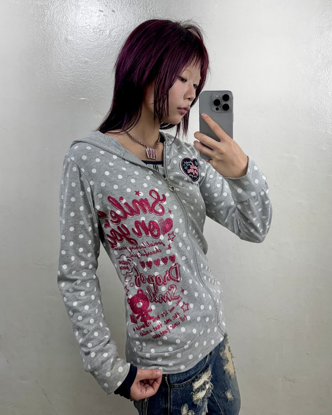 키치도트디테일후드집업 상품이미지2