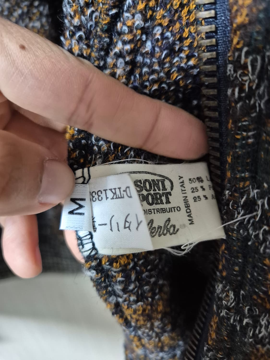 (정품) 미쏘니 스포츠 멀티체크 울 집업 점퍼 자켓 상품이미지9