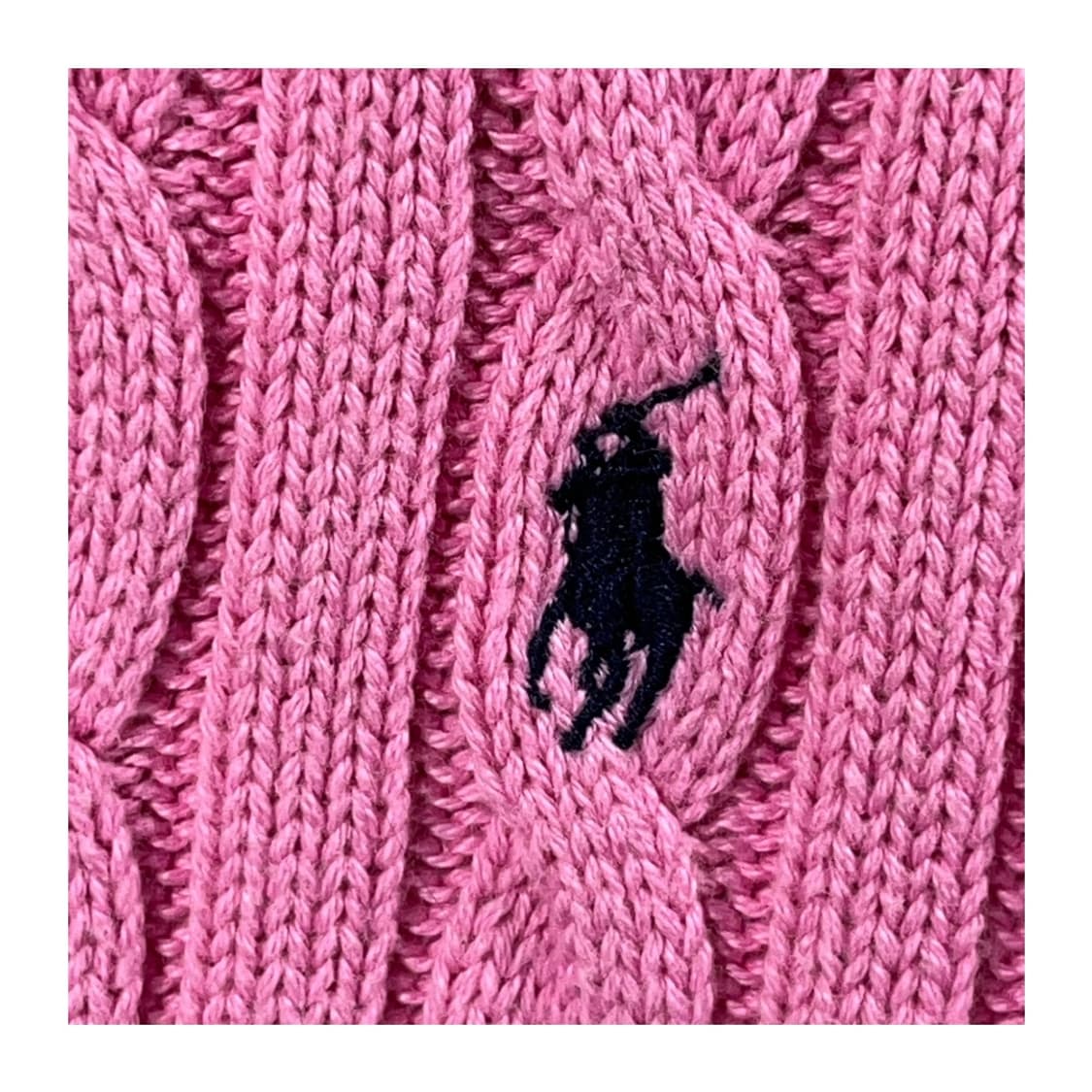 [POLO] 폴로랄프로렌 핑크 꽈배기 니트 가디건 상품이미지5