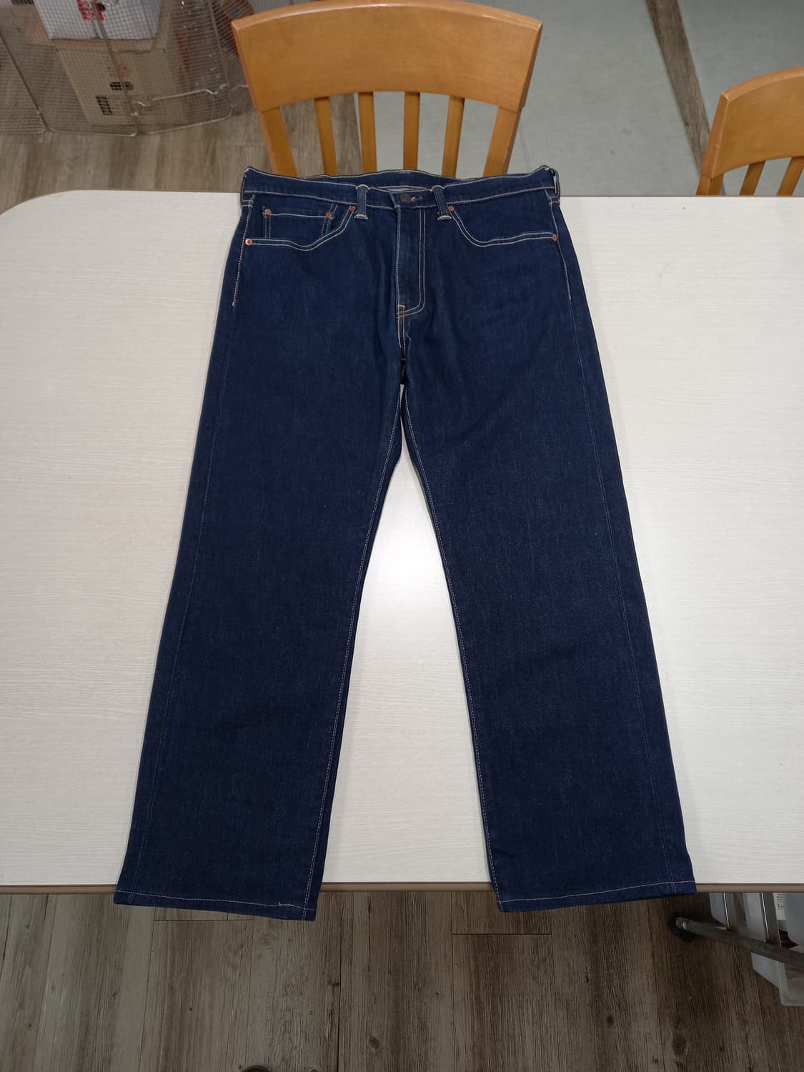 34 리바이스505 스판 일자진 진청 34-550 상품이미지1