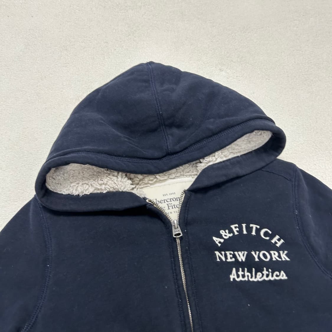 Abercrombie Navy Fleece Hood Zip-up 상품이미지5