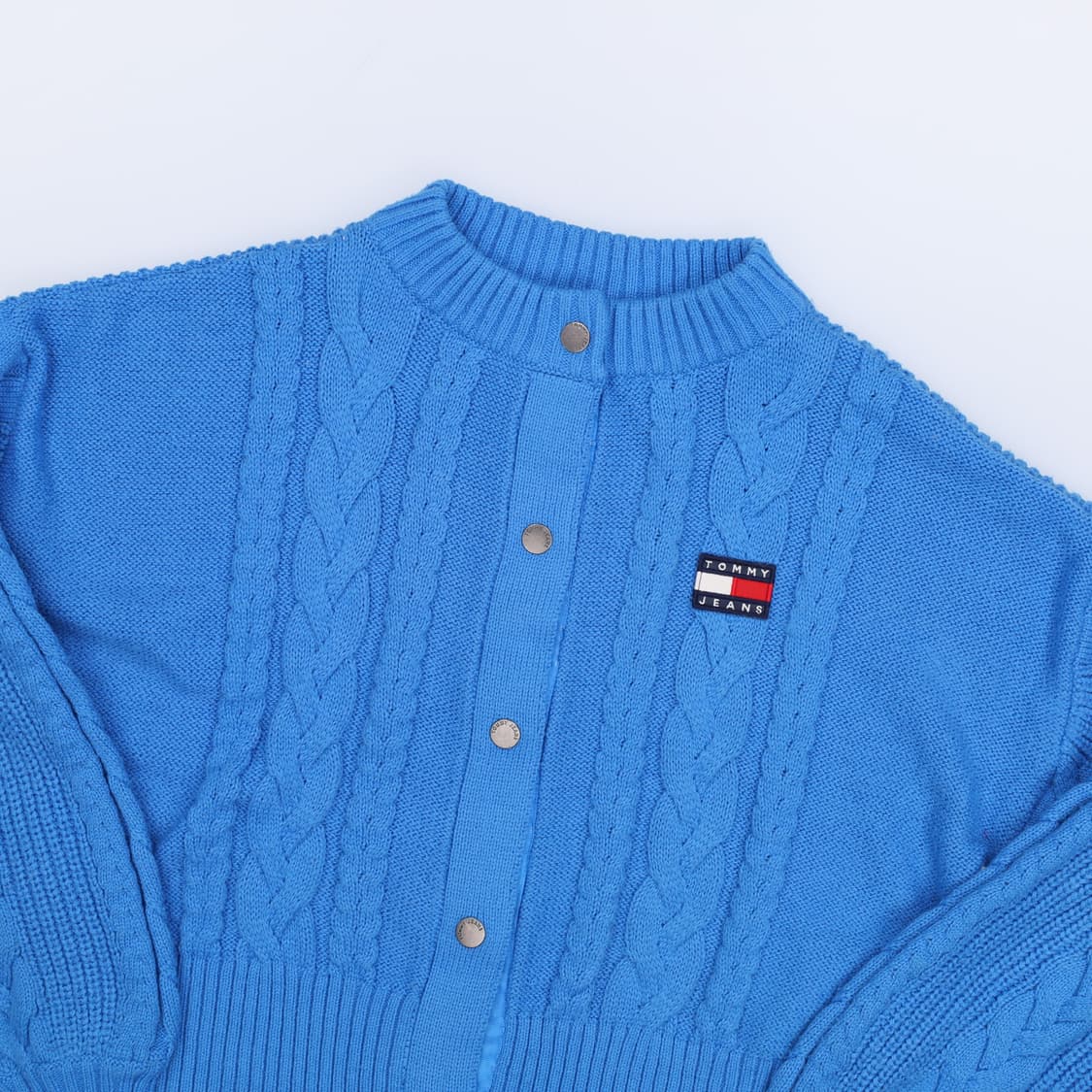 M 신형 타미 진스 오버사이즈 뱃지 케이블 가디건 4215 상품이미지5