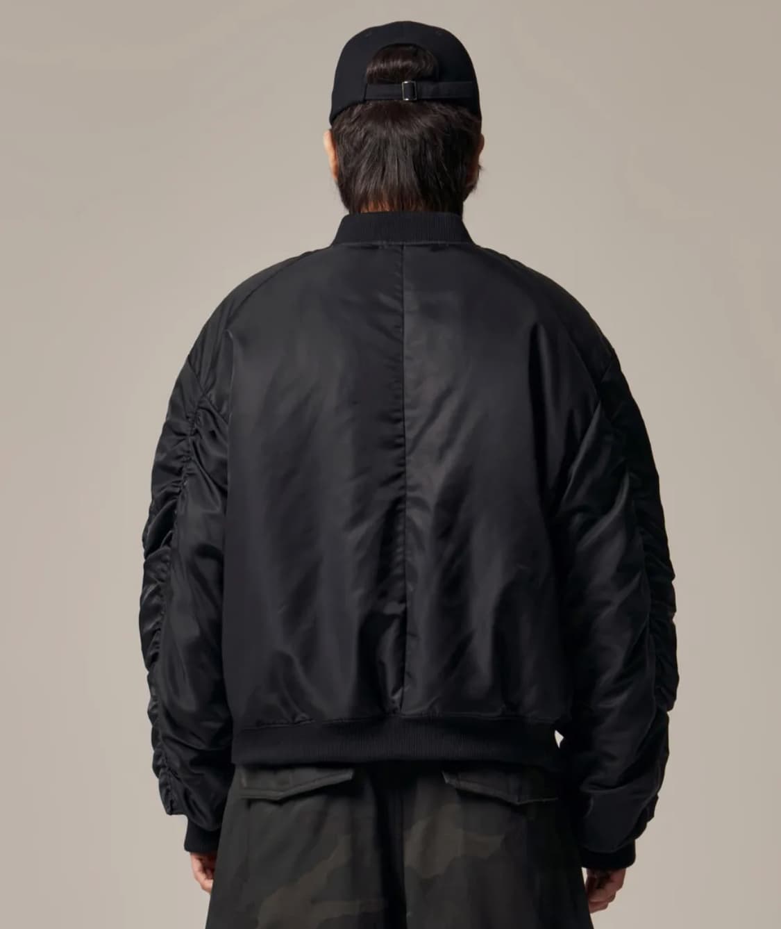 아이돈워너셀 Plane Shirring Ma-1 Black (새상품) 상품이미지2