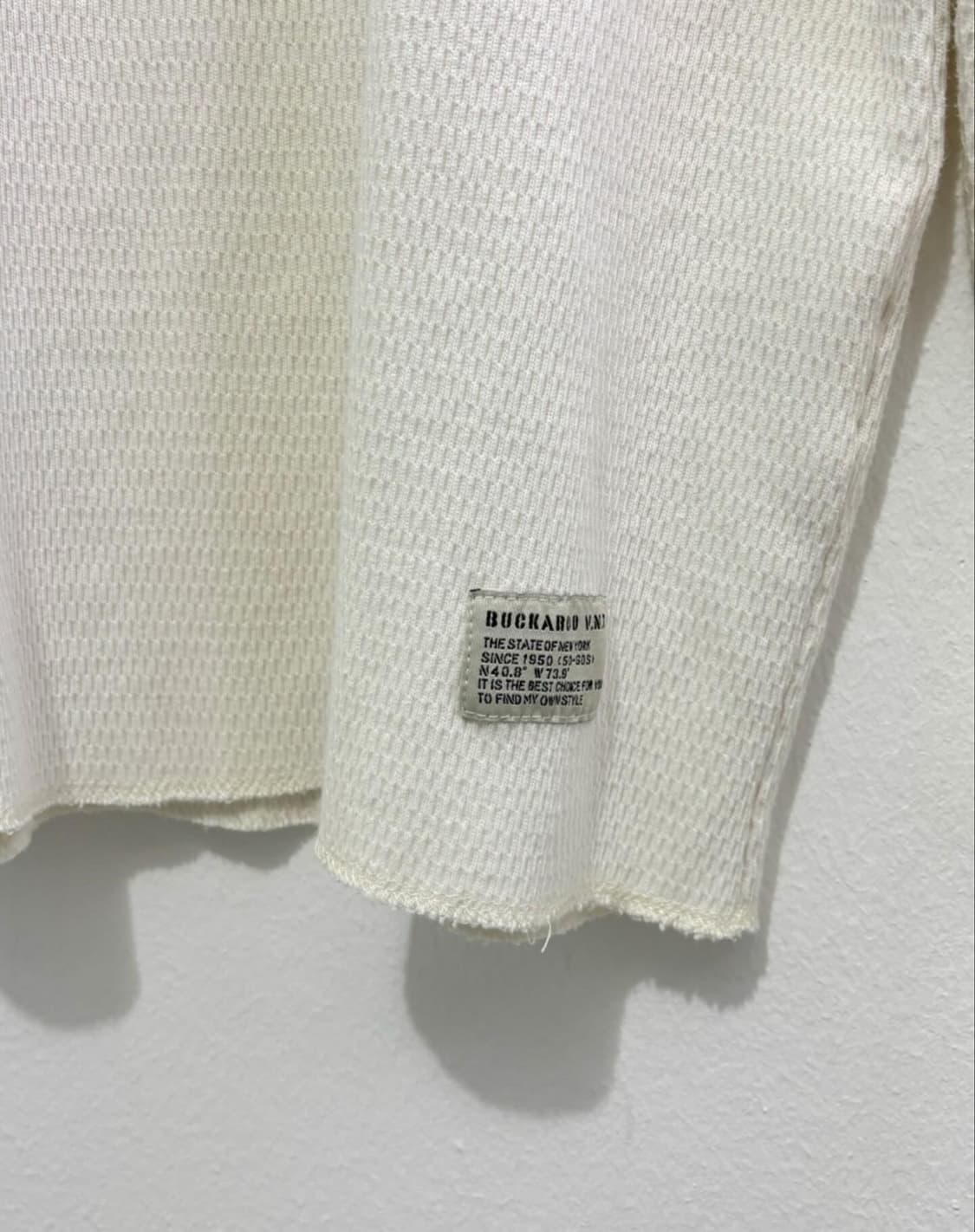 Buckaroo White Henley Neck Long Sleeve 상품이미지3