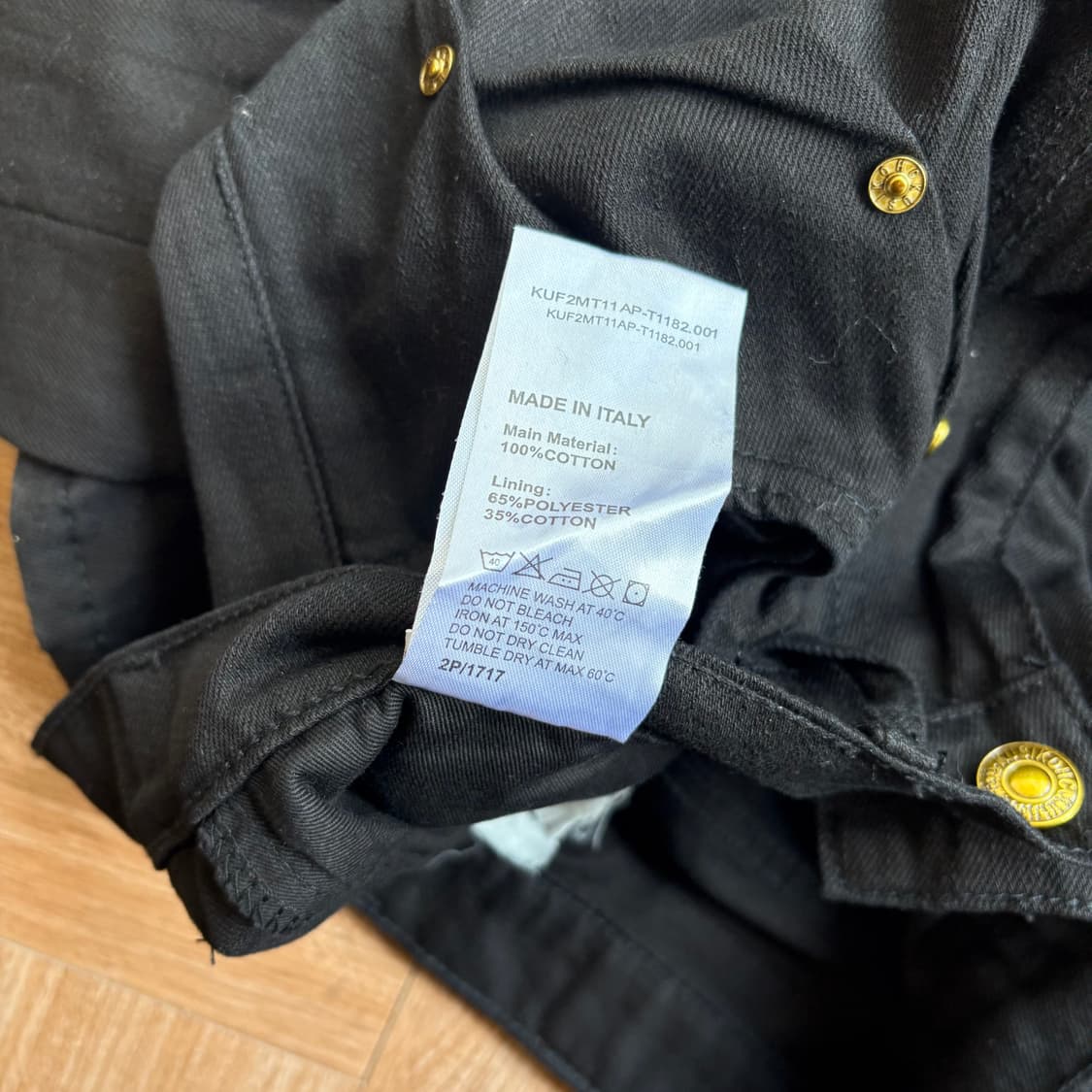 쿠시코크 블랙 멀티 리벳 데님 팬츠 상품이미지8