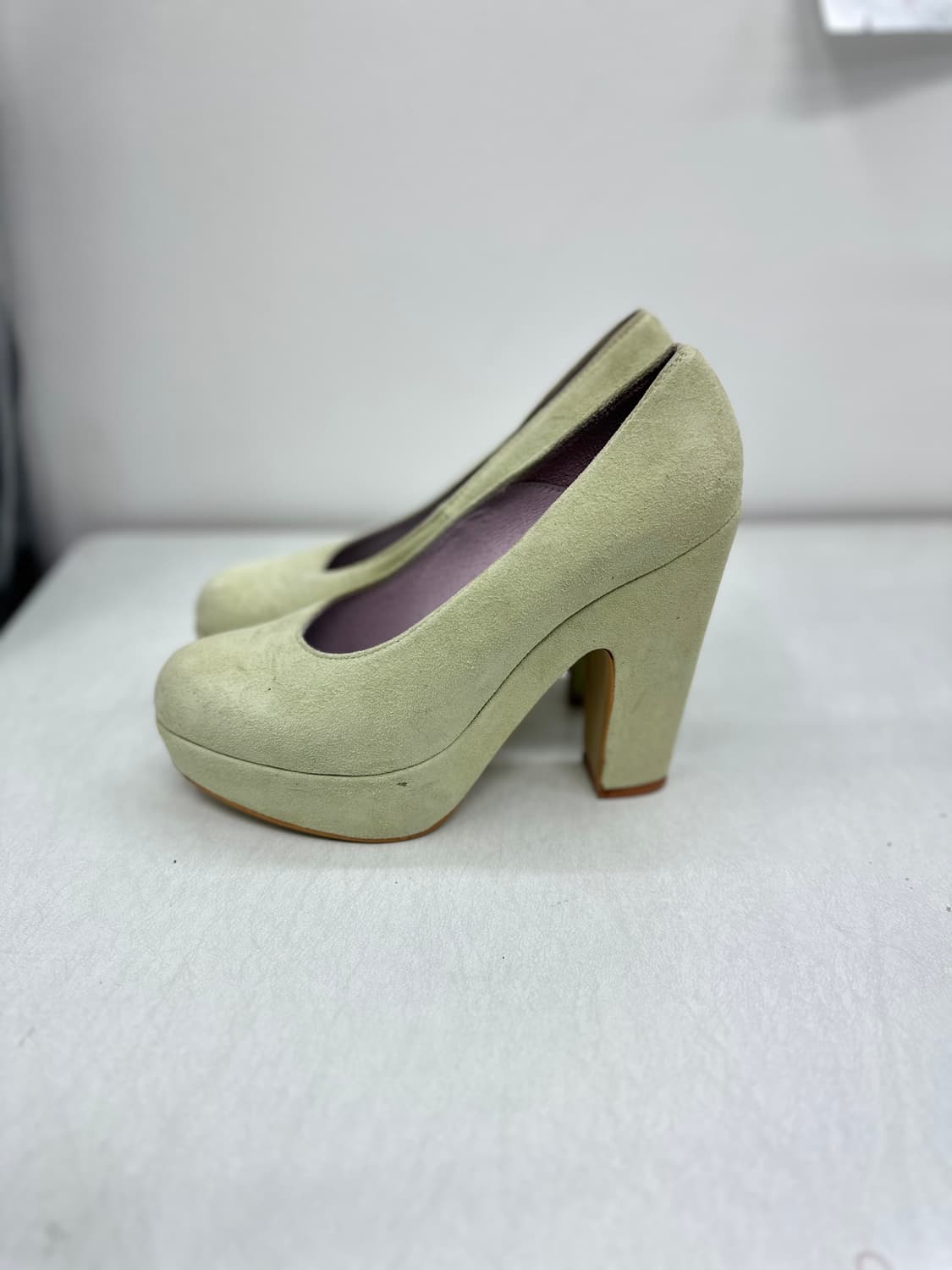 민트 스웨이드 웨지 힐  상품이미지2