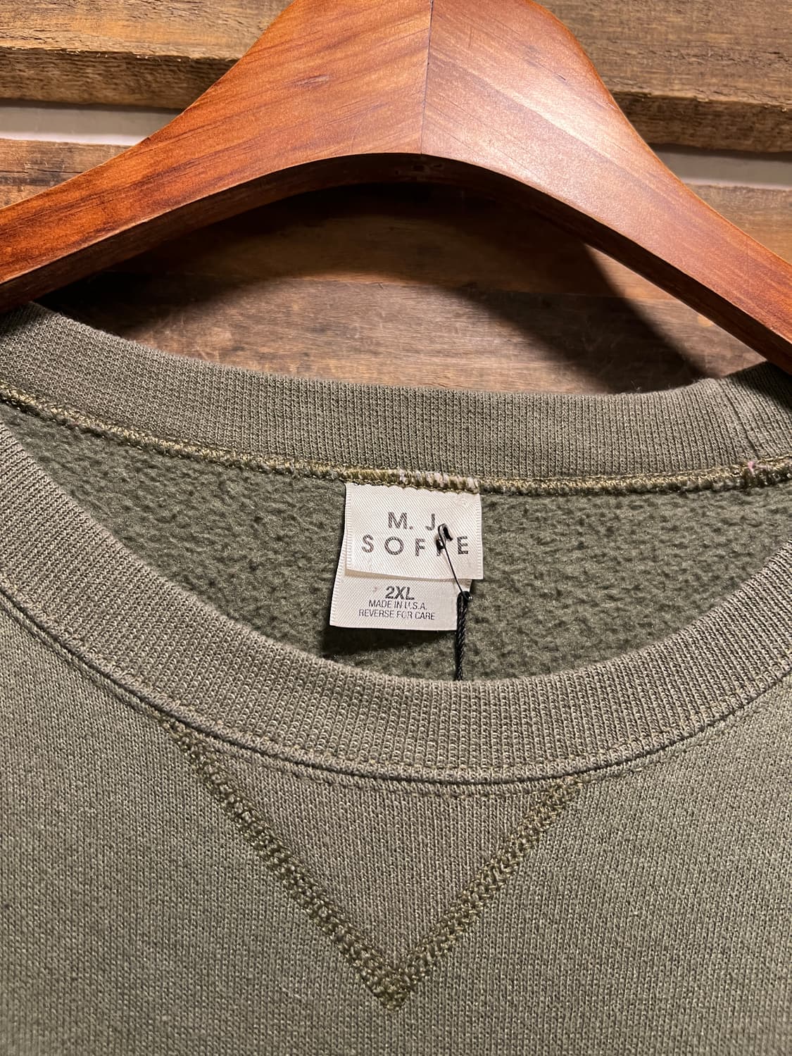 [2XL]오리지널 USMC 미 해병대 USA Made 올리브그린 스웻셔츠 상품이미지2