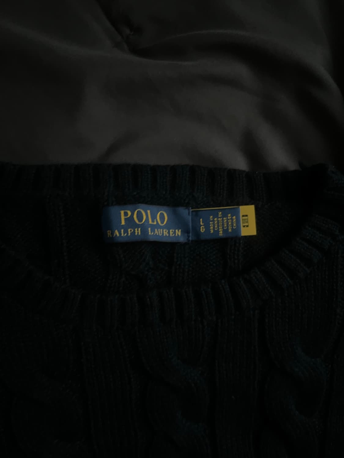 [네고가능]폴로 랄프 로렌 케이블 니트 navy [L] 상품이미지4